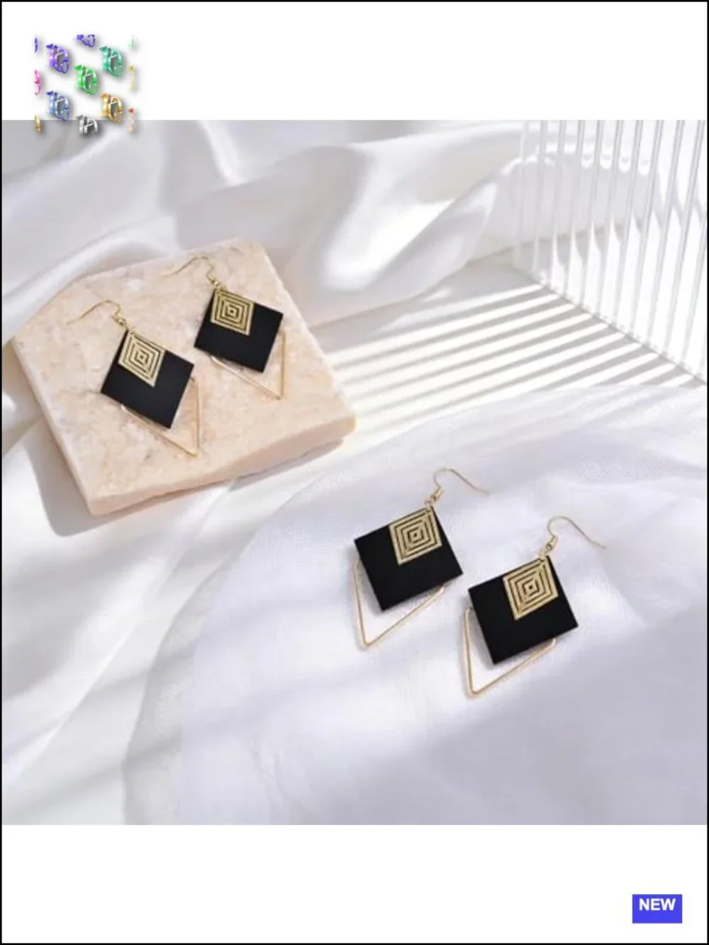 Bohemian Geometric Teardrop Layered Leaf Dangle Earrings Lightweight Gift